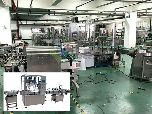 葛根粉灌裝機車間內實拍展示